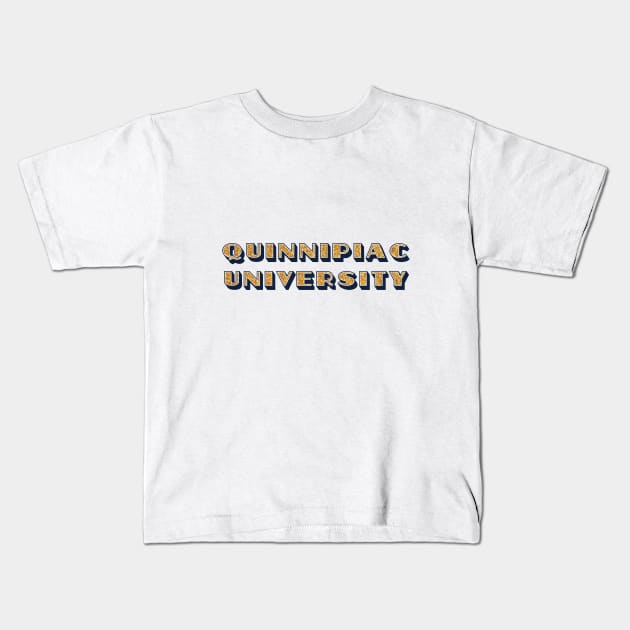 Quinnipiac glitter lettering Kids T-Shirt by Rpadnis